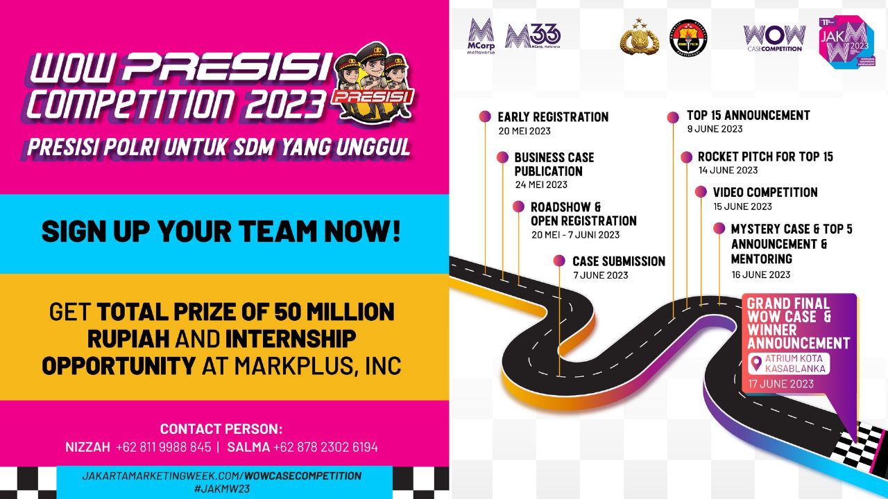 Polri Bersama MarkPlus Selenggarakan Kompetisi Marketing Untuk Mahasiswa